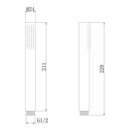 Душевая лейка ABBER AF0051W латунь, белый