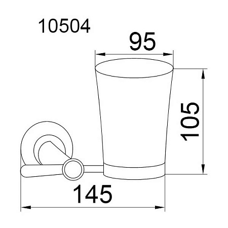 Стакан Boheme Chiaro 10504 для зубных щеток, золото