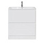 Тумба с раковиной BelBagno Albano ALBANO-600-2C-PIA-BL 60 напольная, bianco lucido