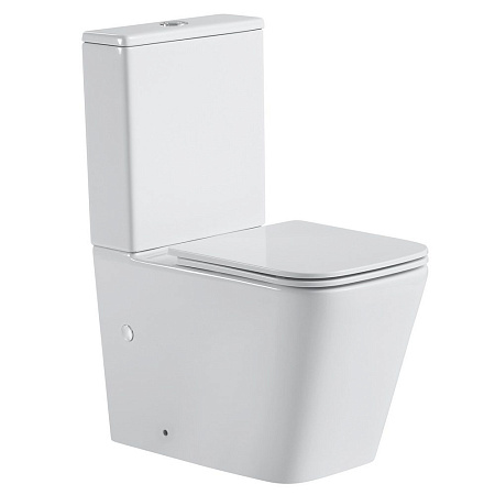 Унитаз-компакт Black & White Universe W-7703 безободковый