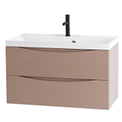 Тумба с раковиной BelBagno Marino MARINO-800-2C-SO-CL-P + BB800/450-LV-MR-AST 80 capucino lucido