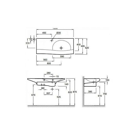 Раковина Jacob Delafon Stillness E1292-09-00