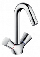 Смеситель Hansgrohe Logis 71222000 для раковины с двумя рукоятками, хром