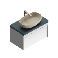 Тумба с раковиной Kerama Marazzi Modula MO.80.1+1\WHT 80 1 ящик, белый глянцевый