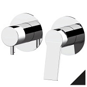 Смеситель Remer Slash SL93ZPNO для ванны с душем, на 3 выхода, чёрный матовый