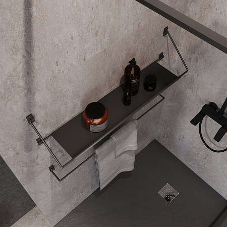 Полка-вешалка Niagara Nova NG9020B 90 черный матовый