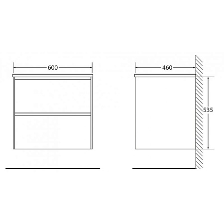 Тумба с раковиной BelBagno Pietra PIETRA-600-2C-SO-ST Stucco Cemento Leggero