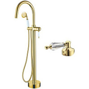 Смеситель Boheme Imperiale 289-SW для ванны с душем, напольный, золото/Swarovski