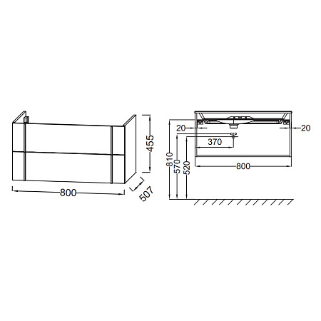 Тумба под раковину Jacob Delafon Nouvelle Vague EB3030-E16 80 ореховое дерево