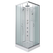 Душевая кабина Niagara Classic NG-1101-14BKTG 90x90x210 стекло матовое/профиль серебро