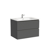 Тумба с раковиной Sancos Folk FL70GS 70 Grey soft/белый