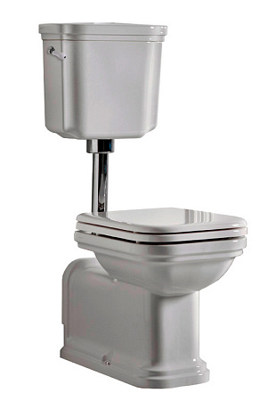 Унитаз с низким бачком Kerasan Waldorf 411601 с ручкой, хром