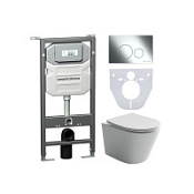 Комплект Ceramicanova Balearica CN6000_1001CH_1000 подвесной унитаз + инсталляция + кнопка