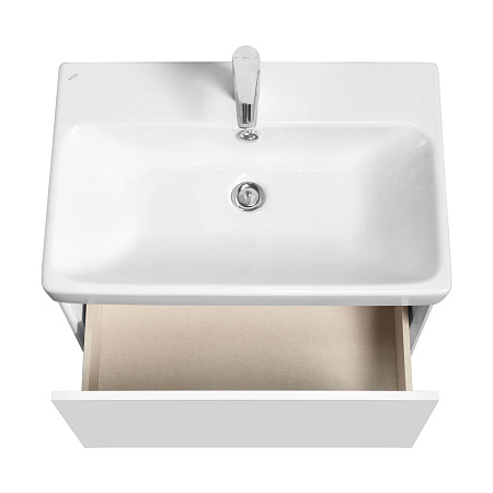 Тумба с раковиной Aquaton Асти 1A263001AX2B0 70 белый матовый/белый глянец
