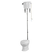 Унитаз напольный с высоким бачком Migliore Impero ML.IMP-25.311.BI горизонтальный выпуск, хром