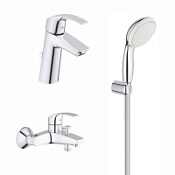Комплект для ванной комнаты Grohe Eurosmart 124470 хром Комплект для ванной комнаты Grohe Eurosmart 124470 хром