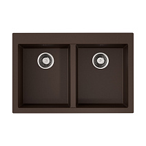 Кухонная мойка Omoikiri Bosen 80-2-DC 53x80x20 темный шоколад