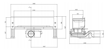 Душевой лоток Pestan Confluo Wall 13100061 позолота