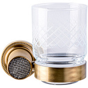 Стакан Boheme Royal Cristal 10924-BR-B для зубных щеток, бронза/черный