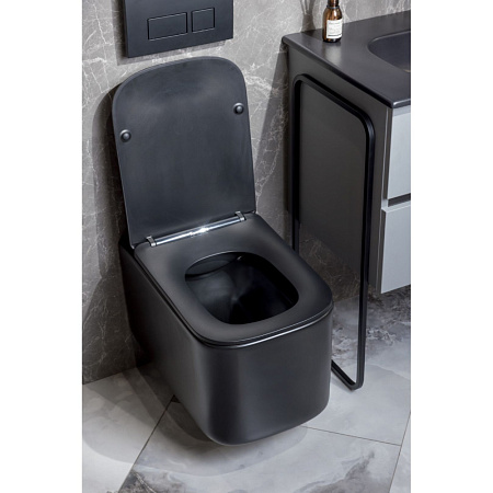 Унитаз подвесной Boheme Mane 970-SET-B черный матовый