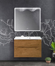 Мебель для ванной BelBagno Marino MARINO-H60-800-2C-SO-RN-P + BB800/450-LV-MR-AST 80 rovere nature