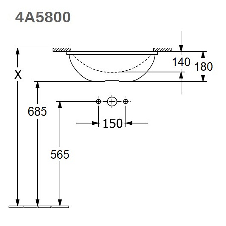Раковина Villeroy & Boch Loop & Friends 4A580001 61х38 альпийский белый