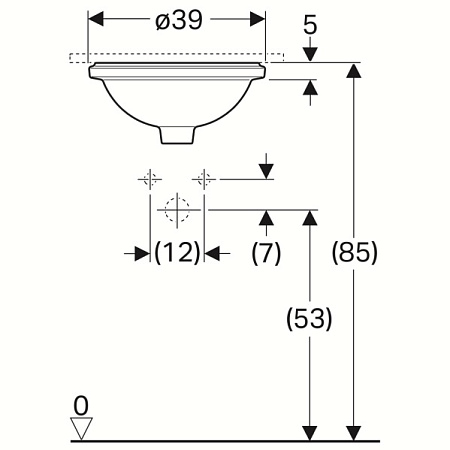 Раковина Geberit Variform 500.746.01.2 33 белый