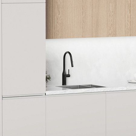 Смеситель для кухонной мойки Sancos Grand SC4002MB черный матовый