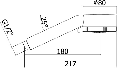 Душевая лейка Paffoni Majorca ZDOC070NO черный матовый