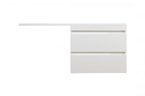 Тумба с раковиной подвесная El Fante Даллас 130 R 2 ящика, пленка, белый