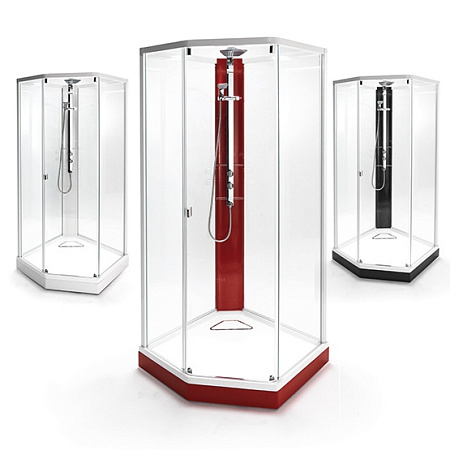 Передняя панель с дверью IDO Showerama 8-5 4985123015 100x100 тонированное стекло белый профиль