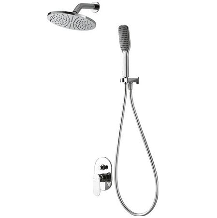 Cкрытая монтажная часть Bravat Gina с одной ручкой, хром (D968C-ENG)