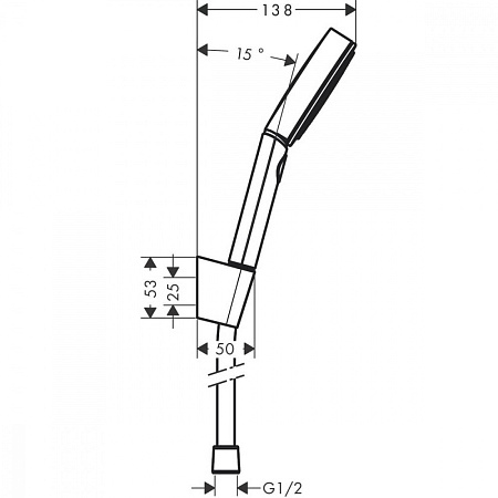 Душевая лейка Hansgrohe Pulsify 24303670 черный матовый