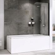 Шторка на ванну ABBER Ewiges Wasser AG52080B прозрачное/черный