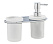 Стакан с дозатором WasserKRAFT Kammel K-8389 хром/матовое стекло