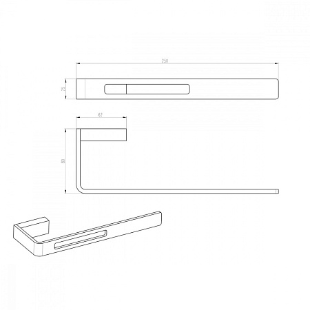 Держатель туалетной бумаги Boheme Q 10945-CR без крышки, хром