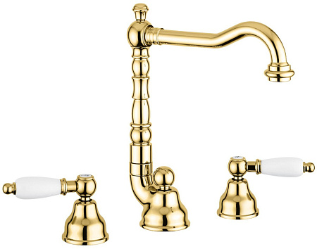 Смеситель Emmevi Deco Ceramic 121643OR для раковины, золото