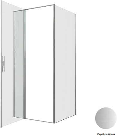 Душевой уголок Allen Brau Priority 3.31026.BA + 3.31044.BA 90x90 серебро браш