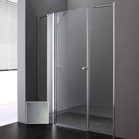 Душевая дверь в нишу Cezares Elena ELENA-B-13-30+60/60-P-Cr-L рифленое стекло