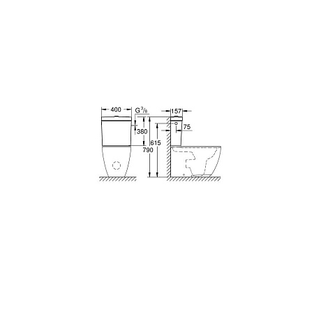 Бачок для унитаза Grohe Essence 39578000 подводка снизу