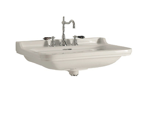 Раковина Kerasan Waldorf 4140K1bi/cr*3 60 c 3 отверстиями под смеситель, белый