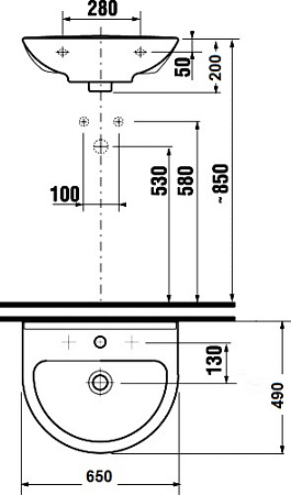 Раковина Jika Mio 8107140001041 65x49x20 белый