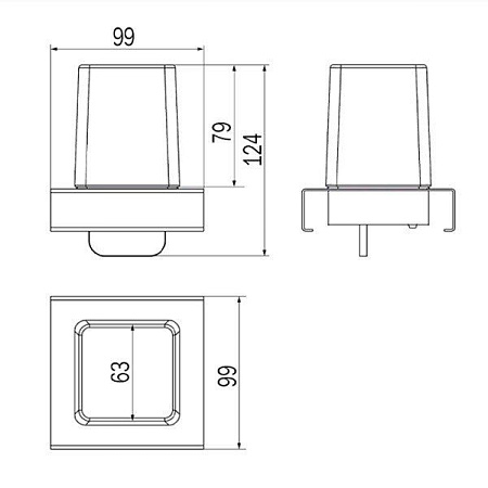 Дозатор для жидкого мыла Inda Indissima Barra A8867MNE21 черный матовый