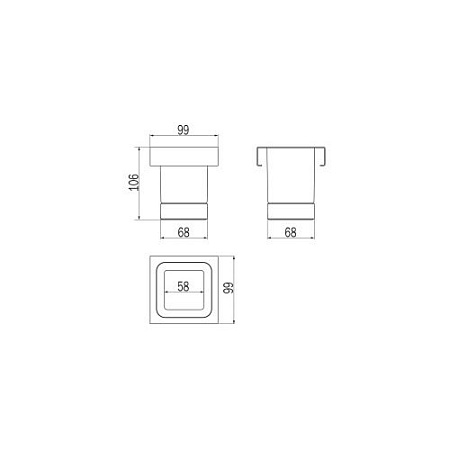 Стакан Inda Indissima Barra A8810MNE21 черный матовый