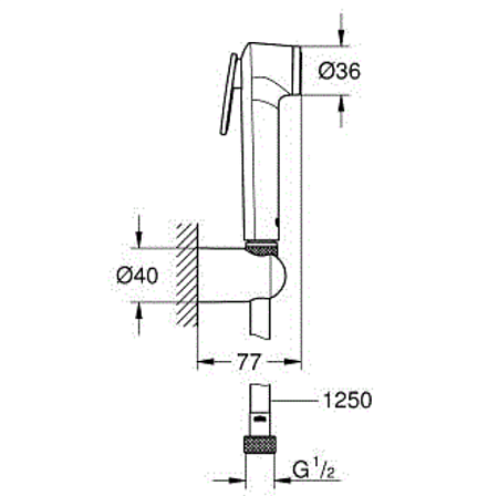 Гигиенический душ Grohe Tempesta-F 26356IL0 белый