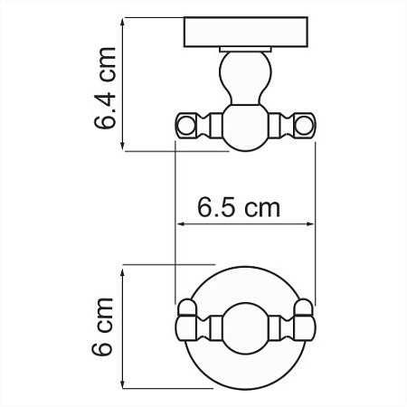 Крючок WasserKRAFT Diemel K-2223D двойной, хром