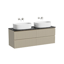 Тумба с раковиной и столешницей Sancos Snob T 140 SNT70CE+TT140A1 Beige Soft/Black Sky