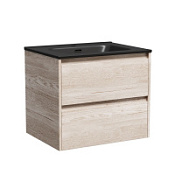 Тумба с раковиной Sancos Libra 60 LB60EG дуб галифакс натуральный/черный