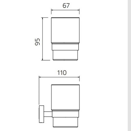 Стакан Palazzani 99438310 хром