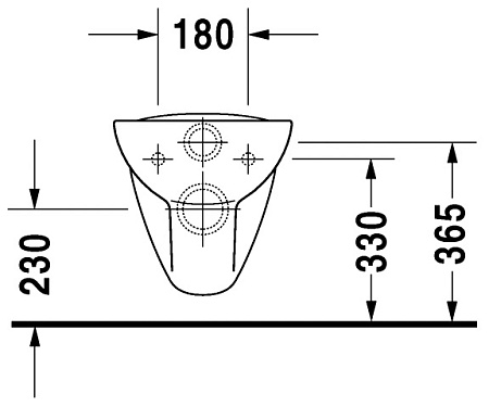 Чаша для унитаза подвесного Duravit D-Code 25350900002